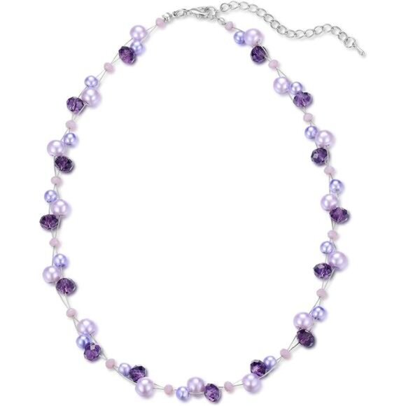 Short Beaded Turquoise Necklace For Women - Fashion Jewelry with Pearl - Picture 1 of 7